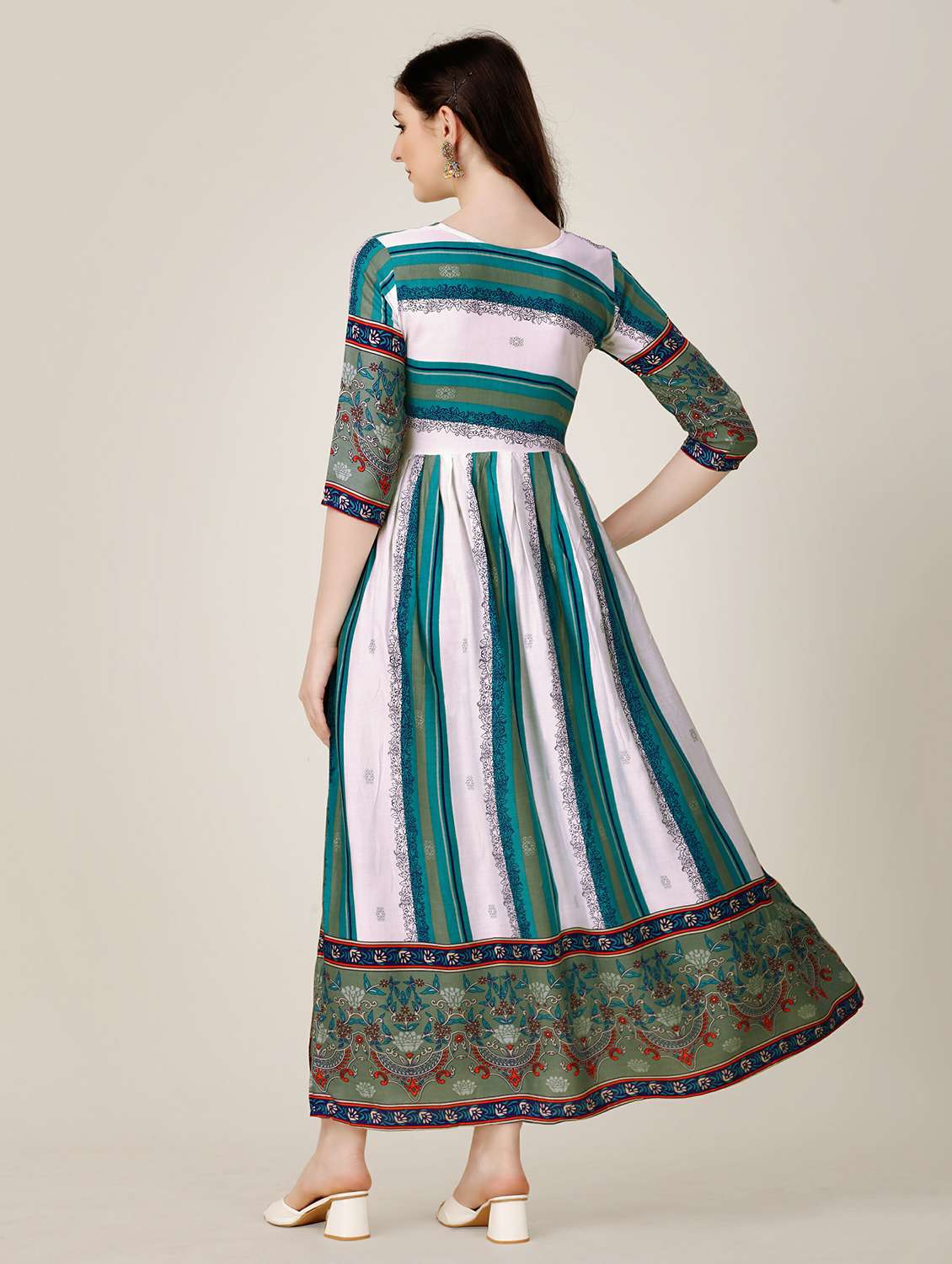 women multi color round neck anarkali kurta - 20317916 - Standard Image - 2