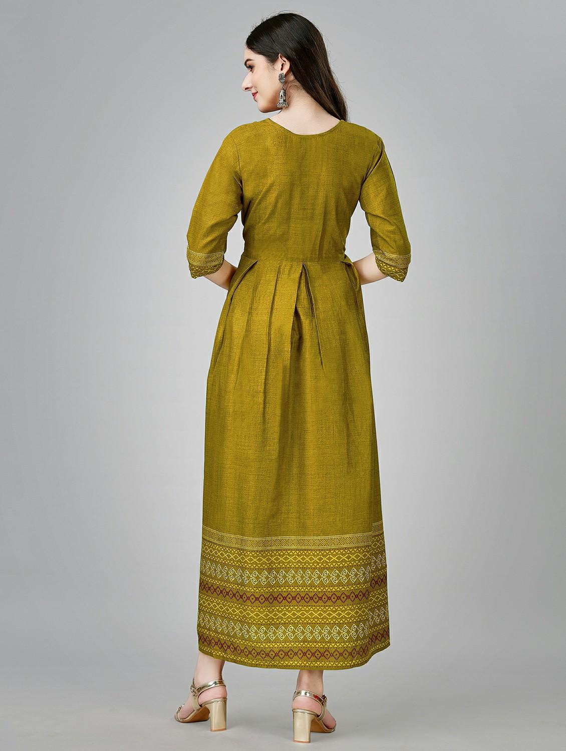 green colored a-line kurta - 20317960 - Standard Image - 2