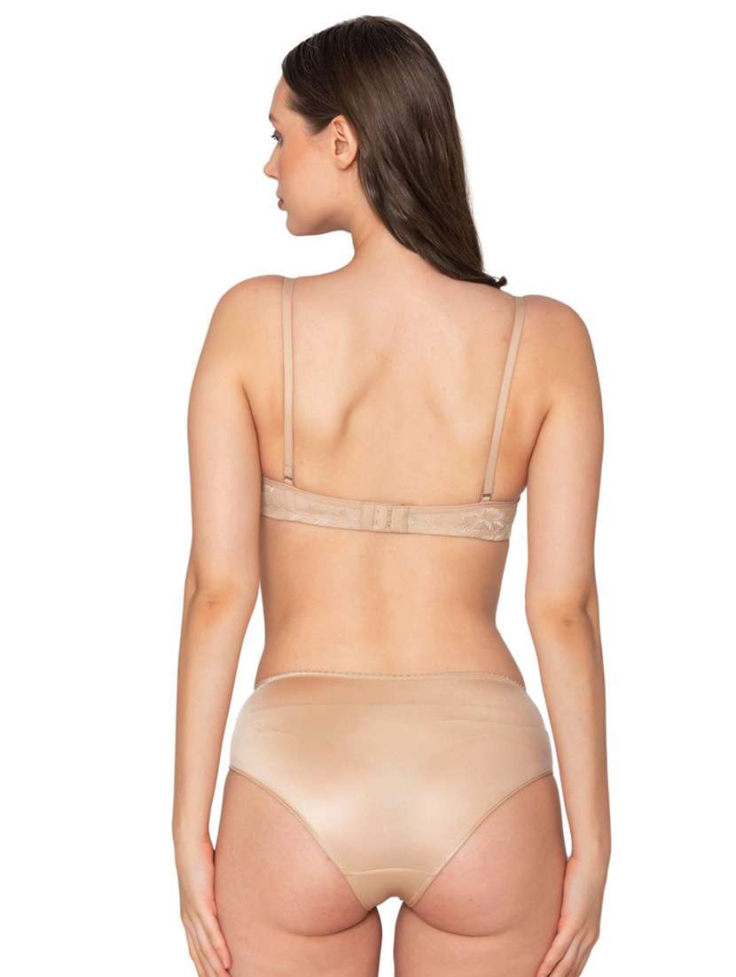 women solid bra and panty set - 20322087 -  Standard Image - 2
