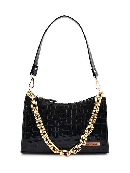 black leatherette (pu) hobo handbag - 20322578 -  Standard Image - 0