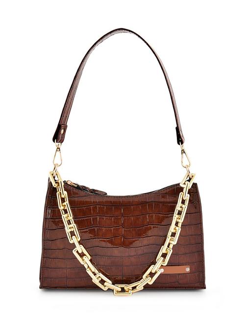 brown leatherette (pu) hobo handbag - 20322580 - Standard Image - 0