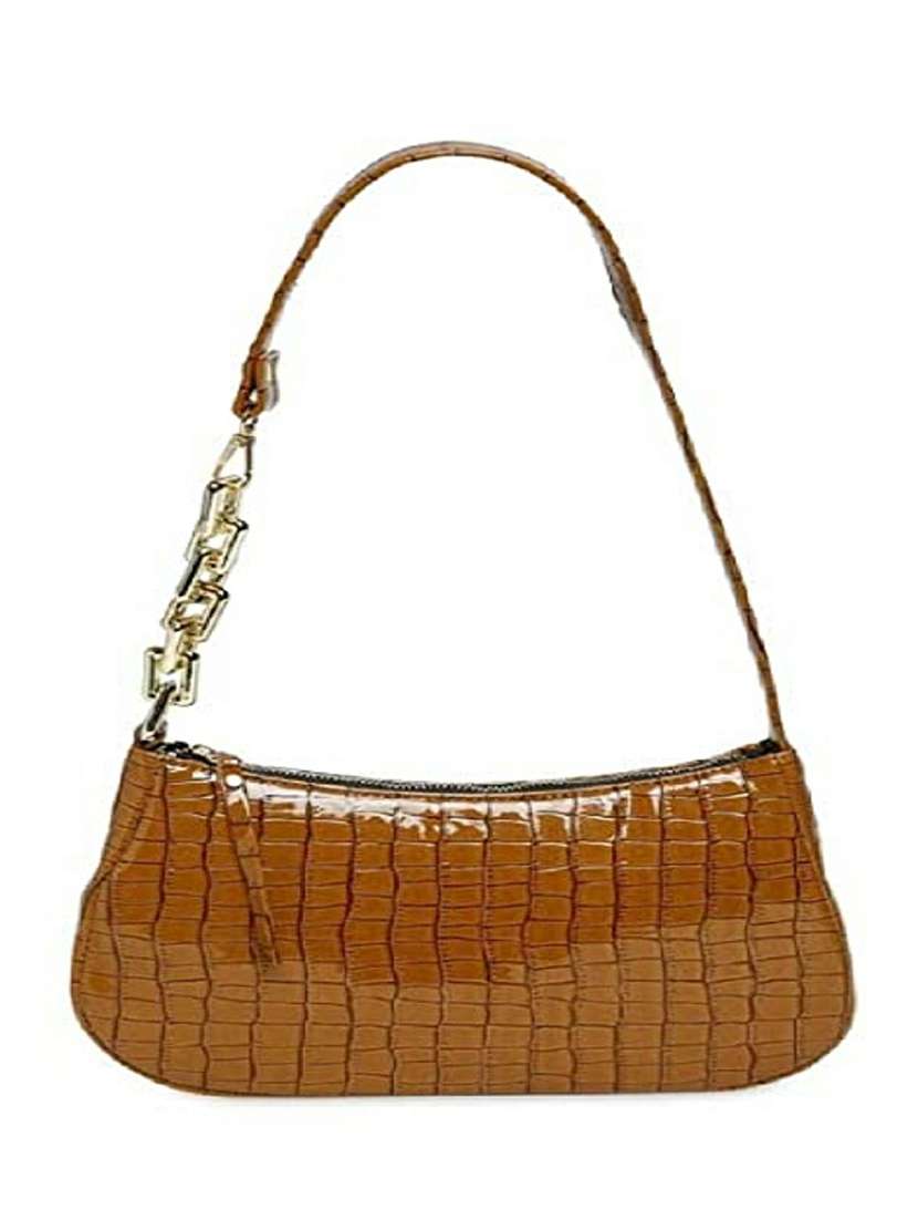 tan leatherette (pu) hobo handbag