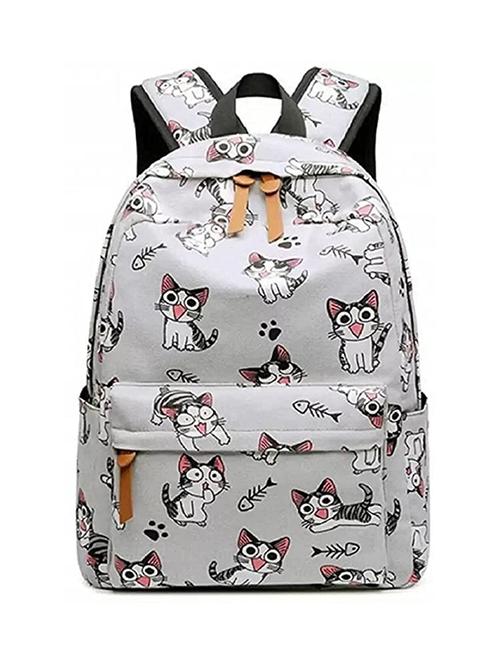 grey canvas fashion backpack - 20322629 - Standard Image - 0