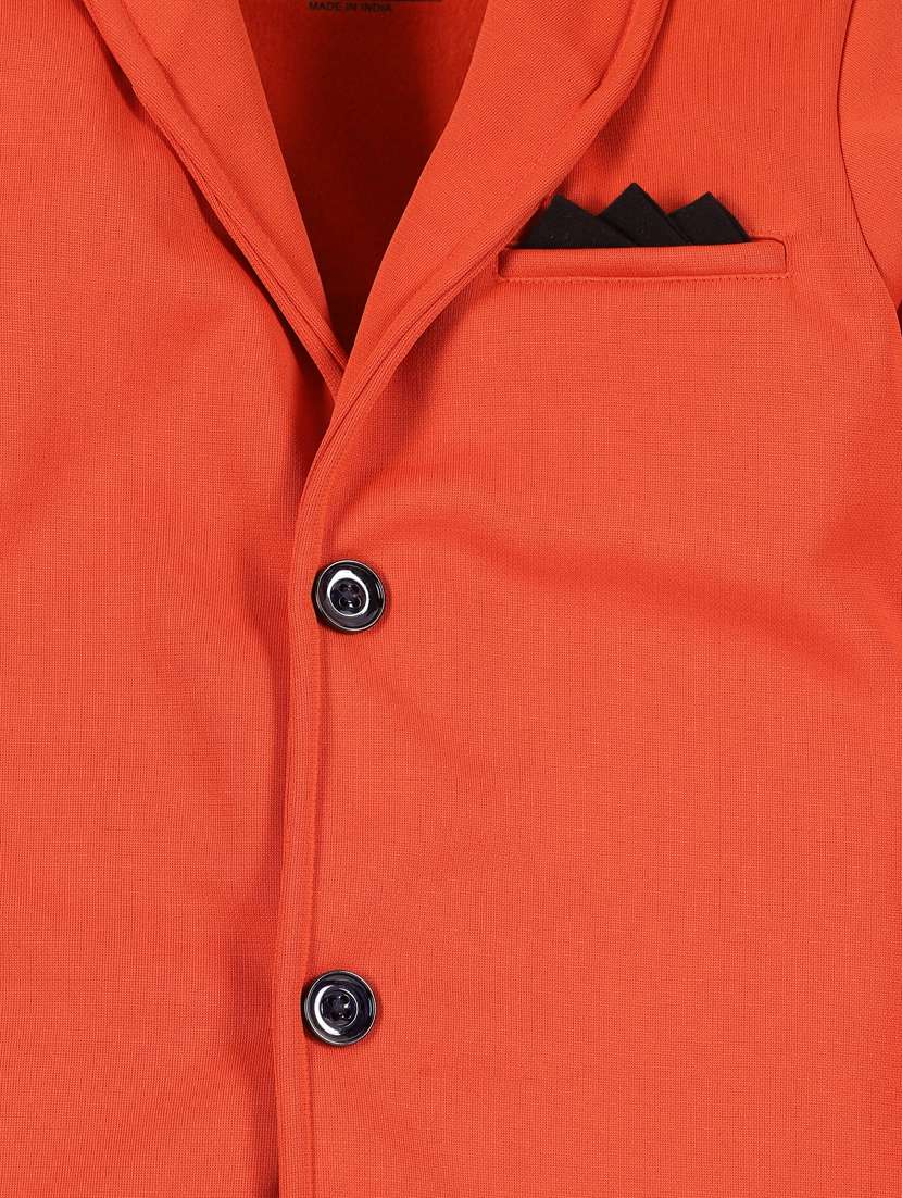 boy orange solid long sleeves blazer  - 20322668 -  Standard Image - 2