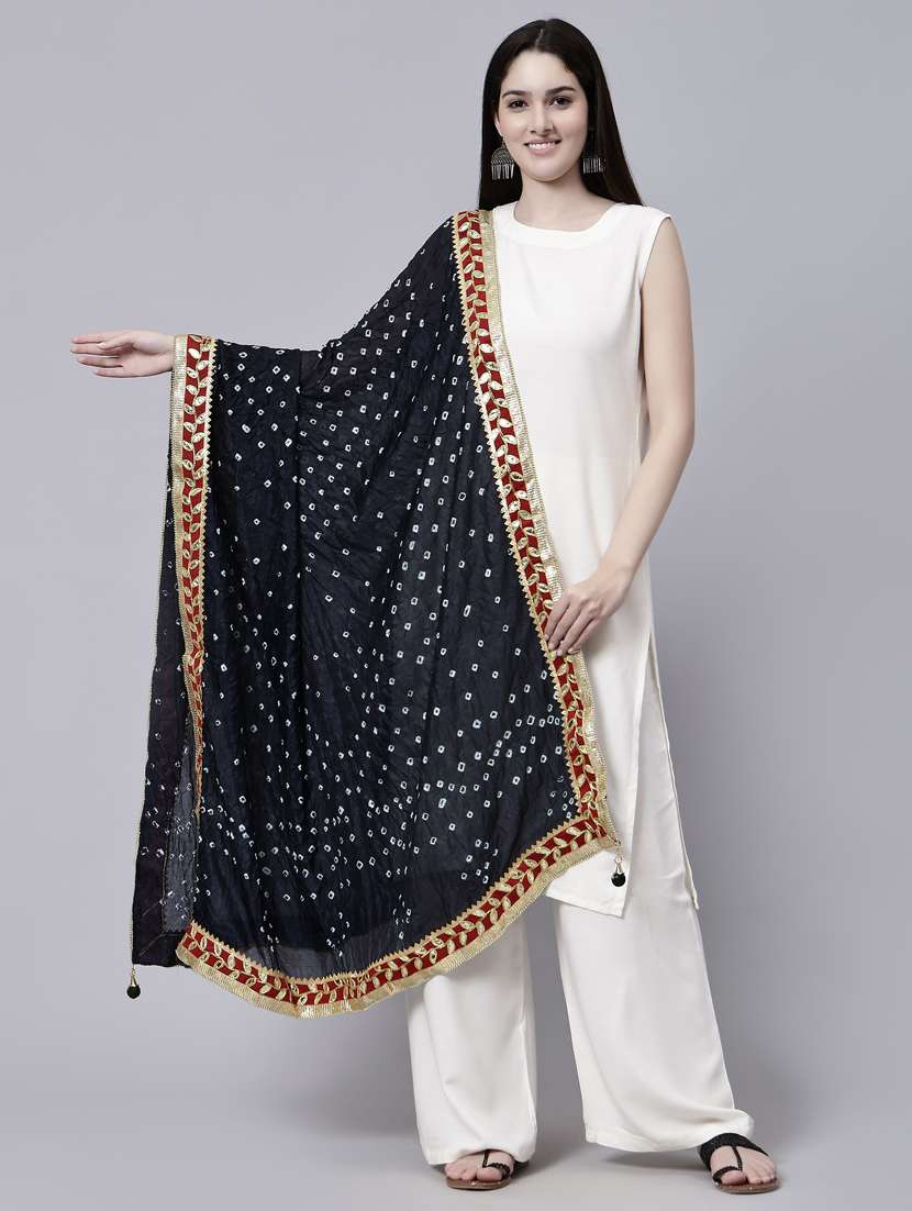 black chiffon dupatta - 20322775 -  Standard Image - 2
