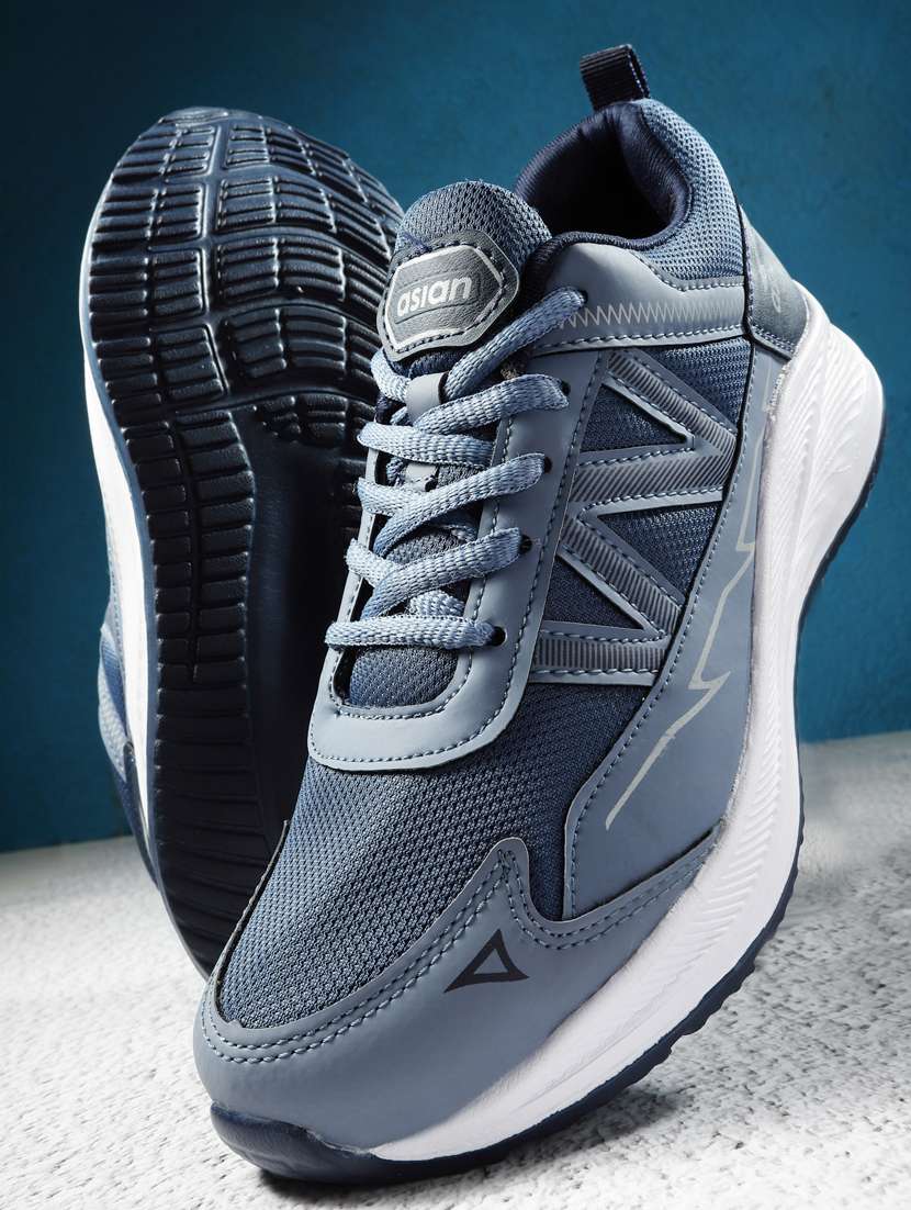 men lace up running sport shoes