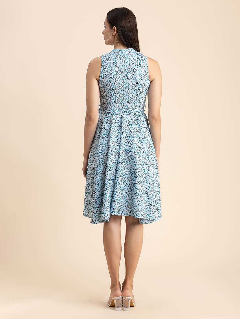 purist blue floral fit & flare dress - 20322957 -  Standard Image - 2