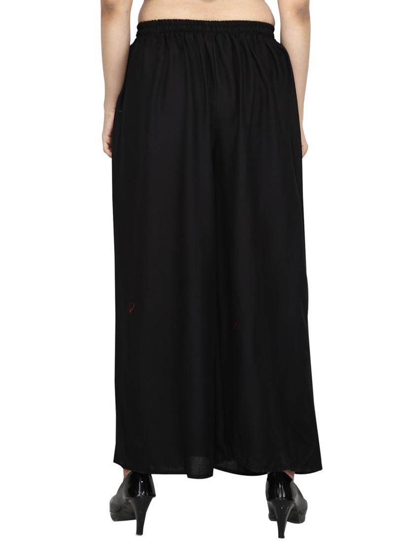 women black solids palazzo - 20322971 - Standard Image - 2