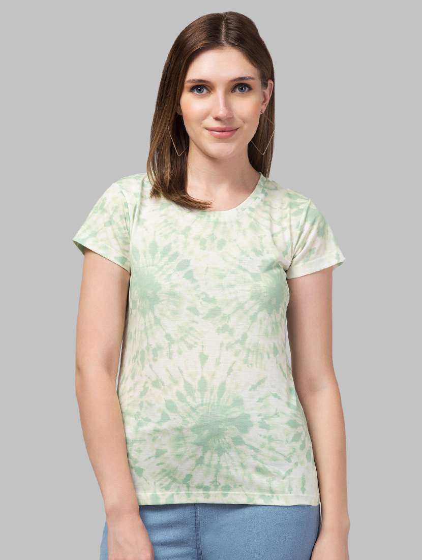 women's all over print round neck t-shirt