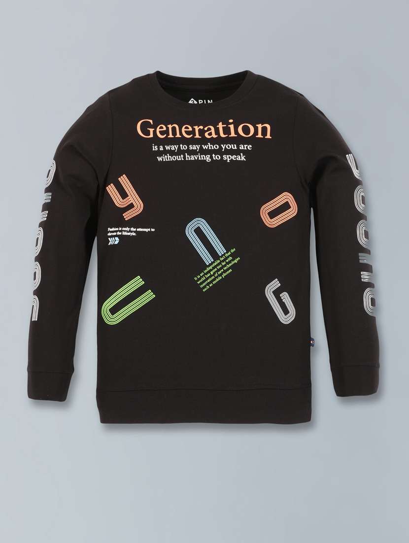 boys typography print t-shirt