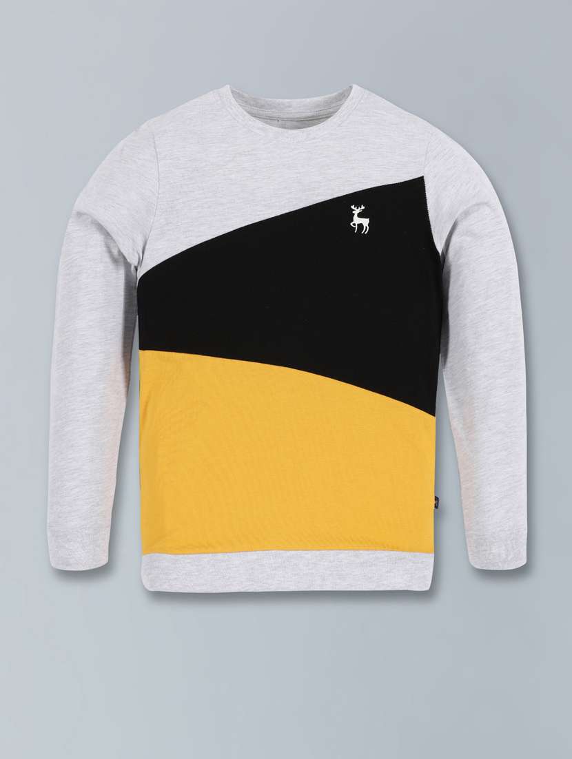 boys color block cotton t-shirt