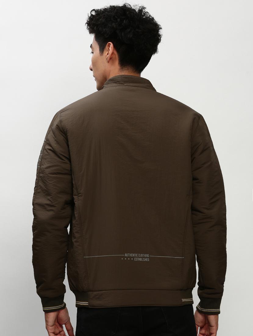 olive green nylon bomber jacket - 20325222 - Standard Image - 2