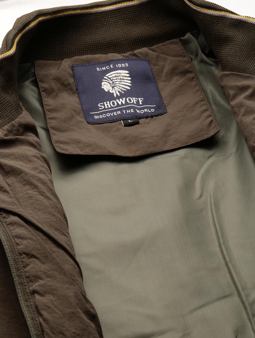 olive green nylon bomber jacket - 20325222 - Standard Image - 7
