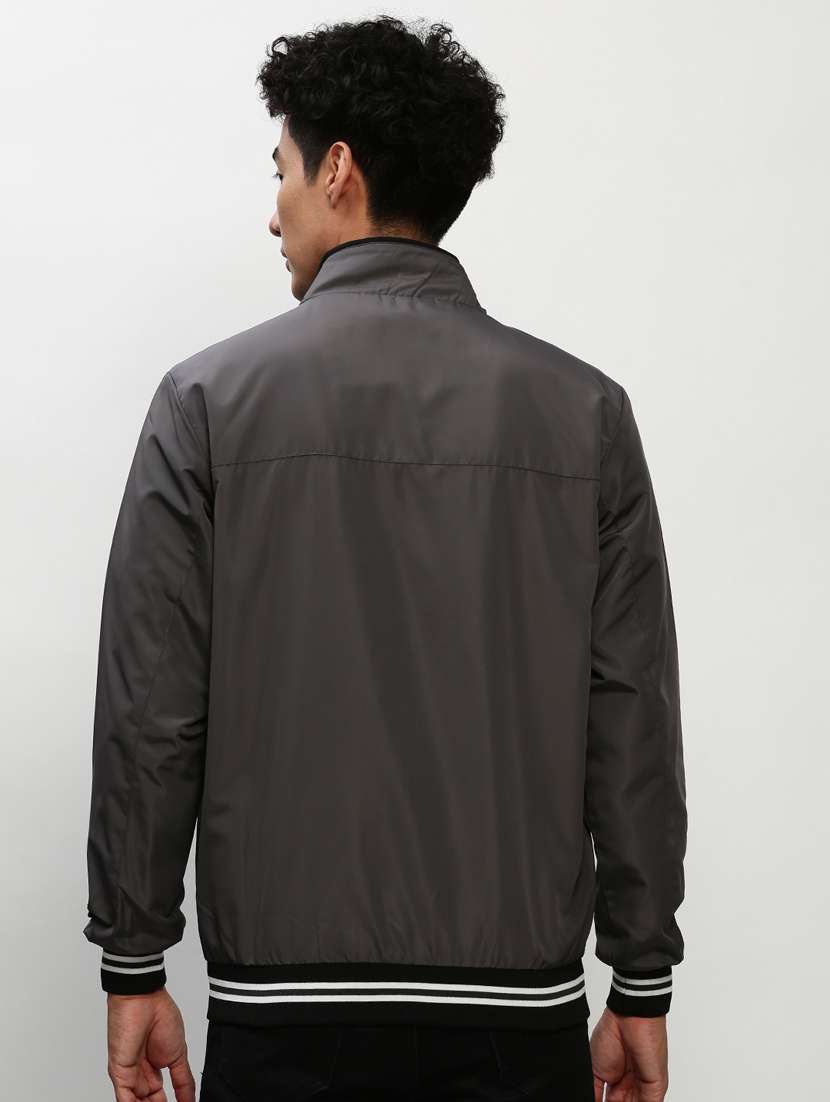 grey nylon bomber jacket - 20325248 -  Standard Image - 2