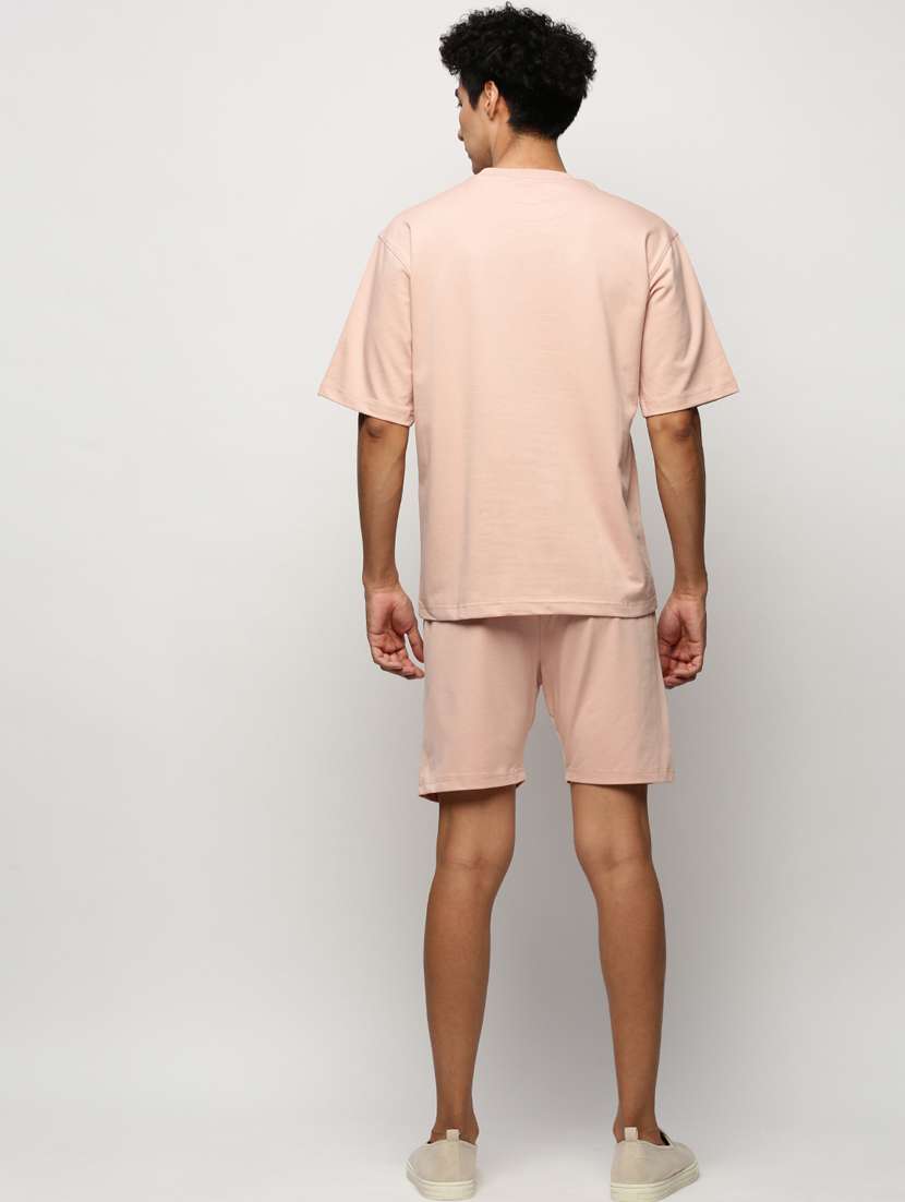 men round neck solid co-ord set - 20325260 -  Standard Image - 2