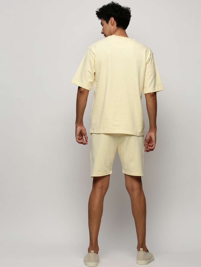 men round neck shorts & t-shirt co-ord set - 20325264 - Standard Image - 2