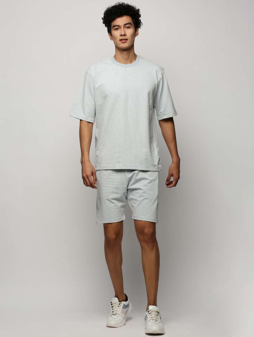men round neck shorts & t-shirt co-ord set