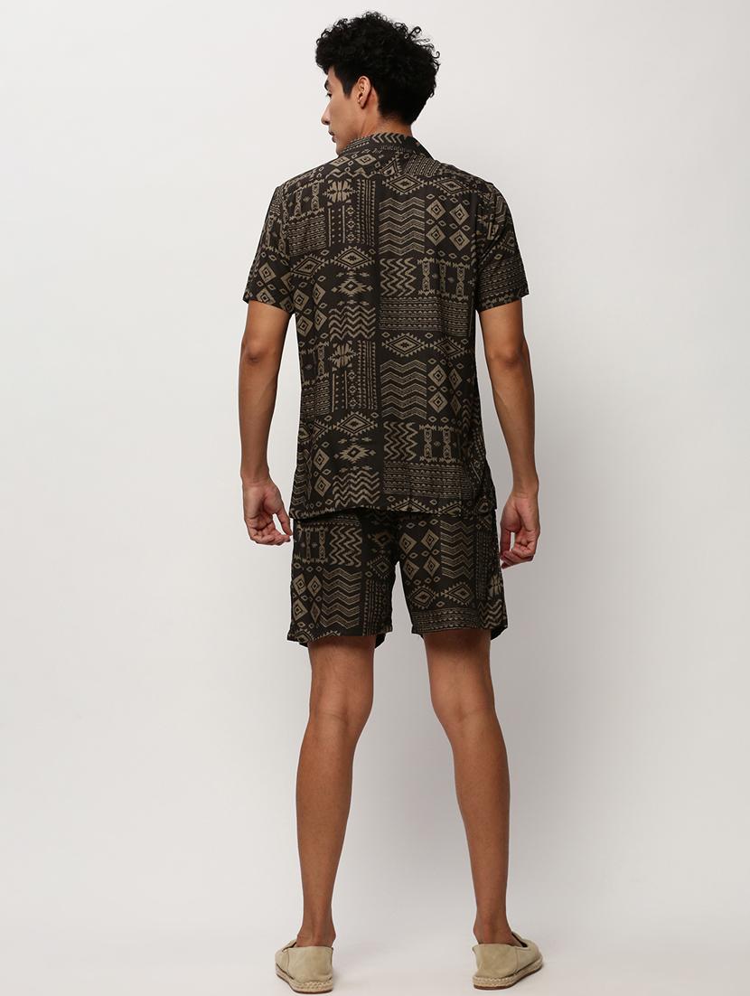 olive printed co-ord set - 20325269 - Standard Image - 2