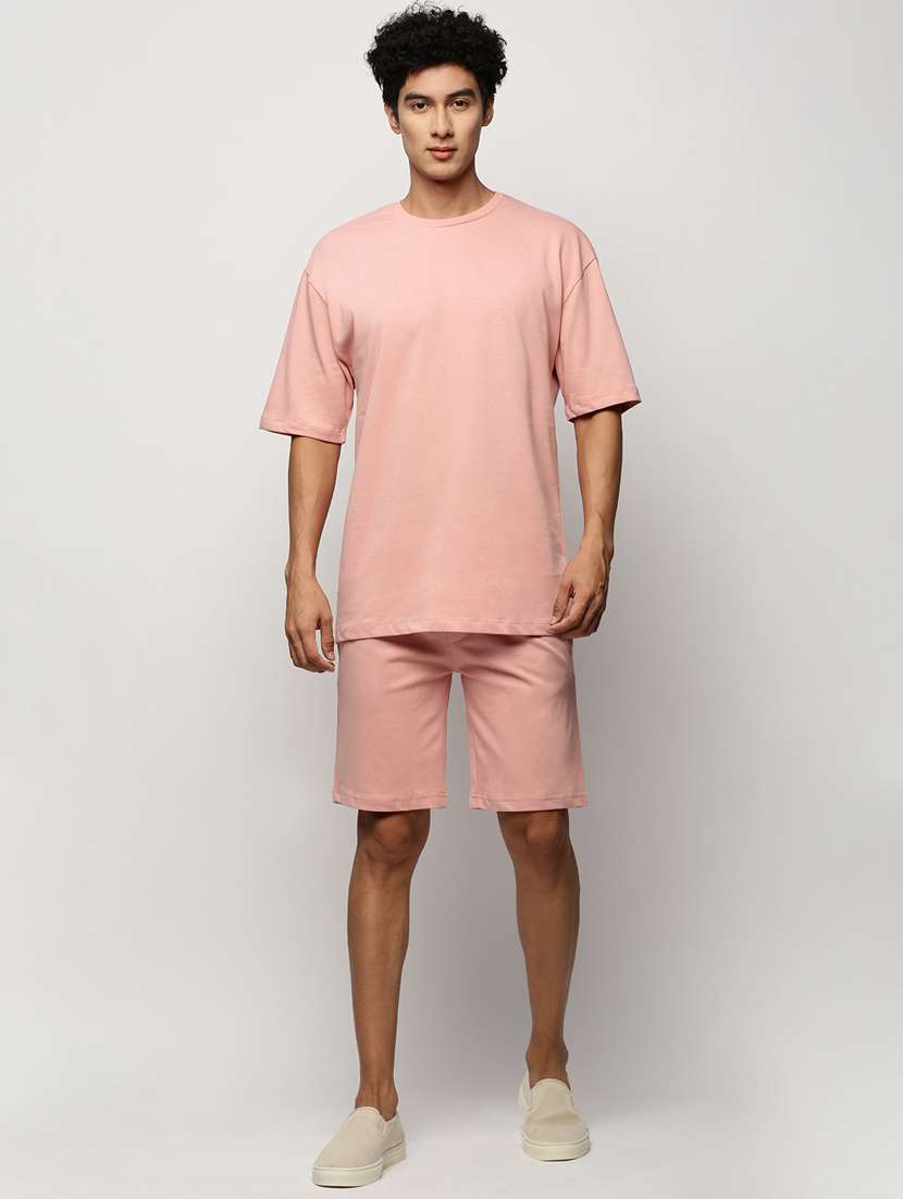 men round neck shorts & t-shirt co-ord set
