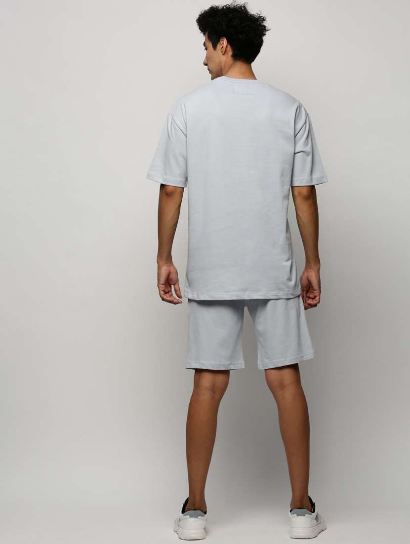 men round neck shorts & t-shirt co-ord set - 20325294 -  Standard Image - 2