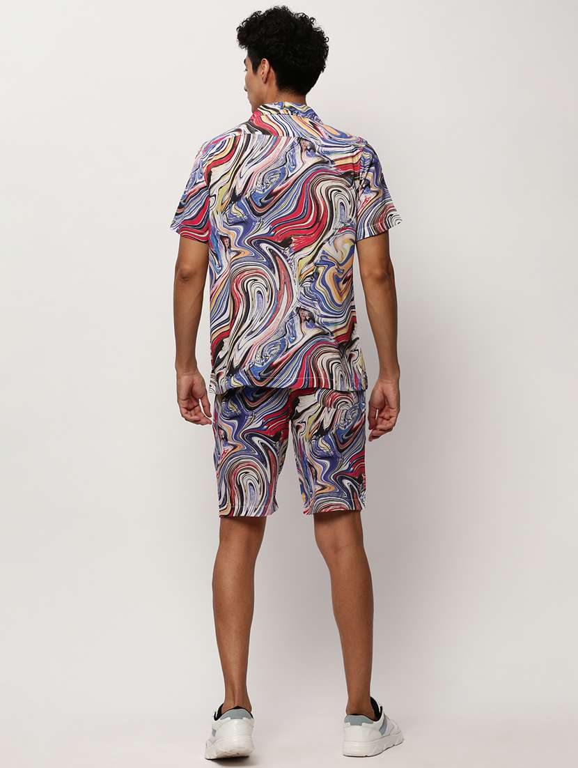 multi colored abstract print co-ord set - 20325296 -  Standard Image - 2