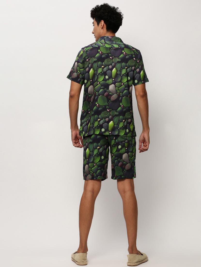 men green printed co-ord set - 20325301 - Standard Image - 2