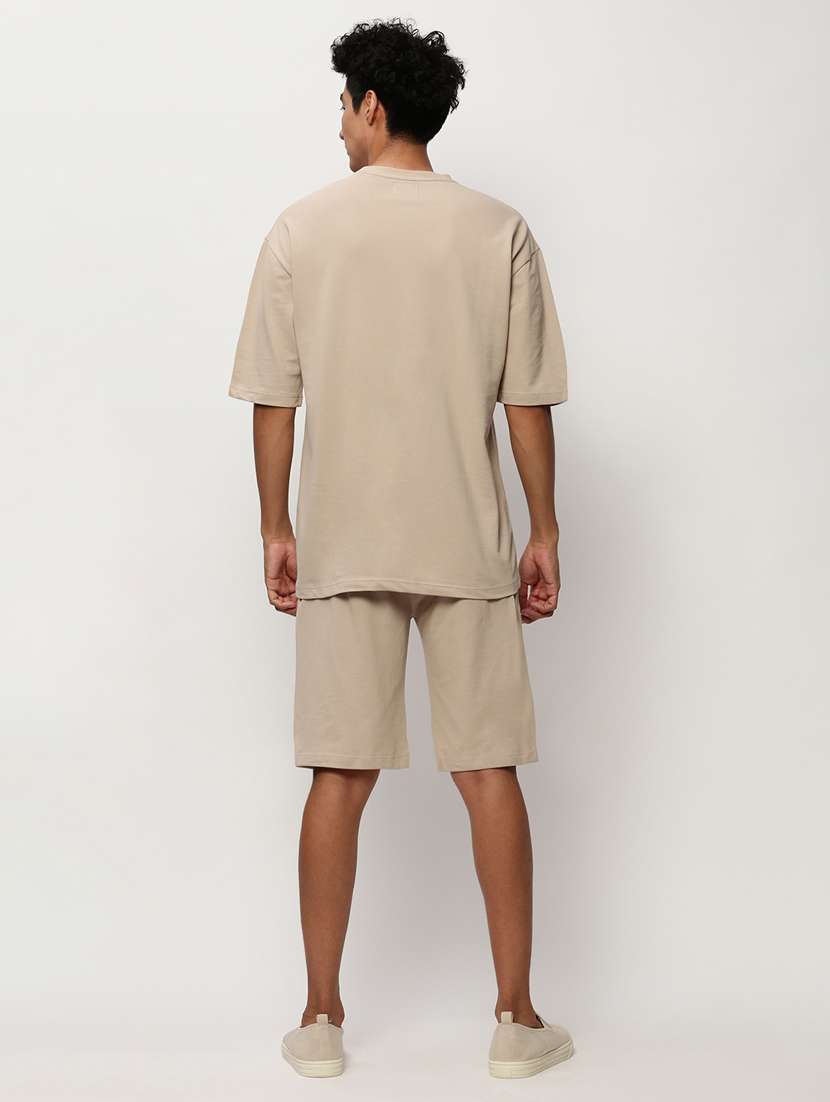 men round neck shorts & t-shirt co-ord set - 20325322 -  Standard Image - 2