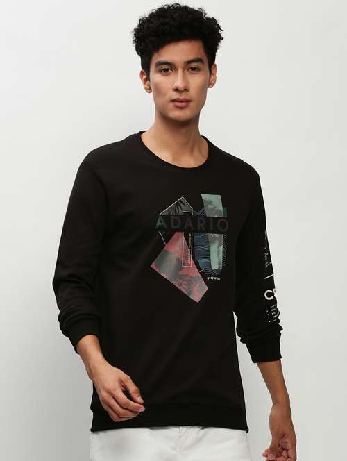 mens front print sweatshirt - 20325331 -  Standard Image - 0