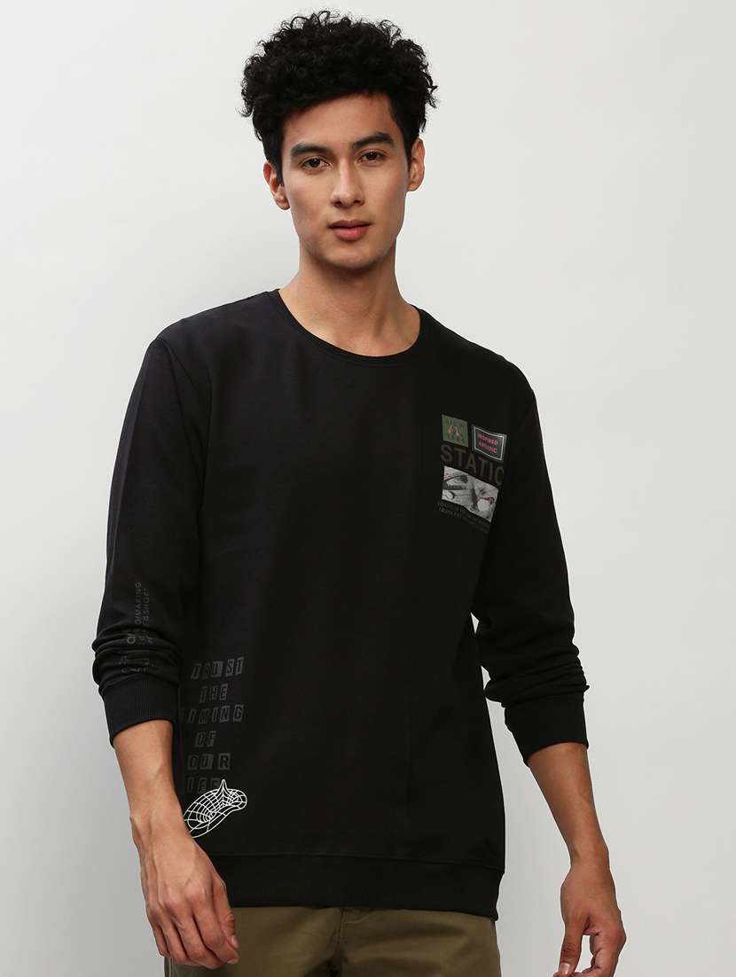 mens placement print sweatshirt