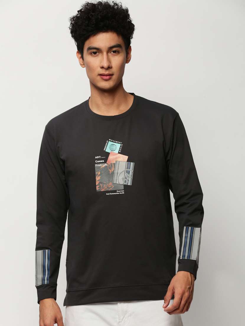 mens front print sweatshirt