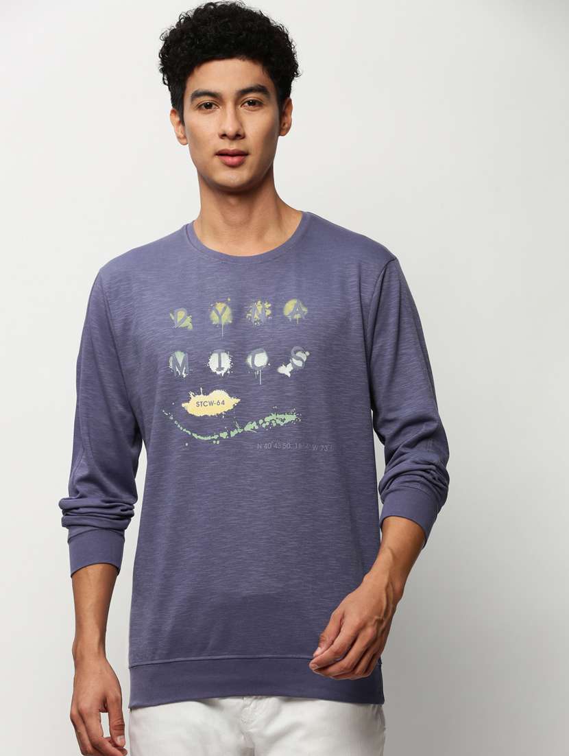 mens front print sweatshirt