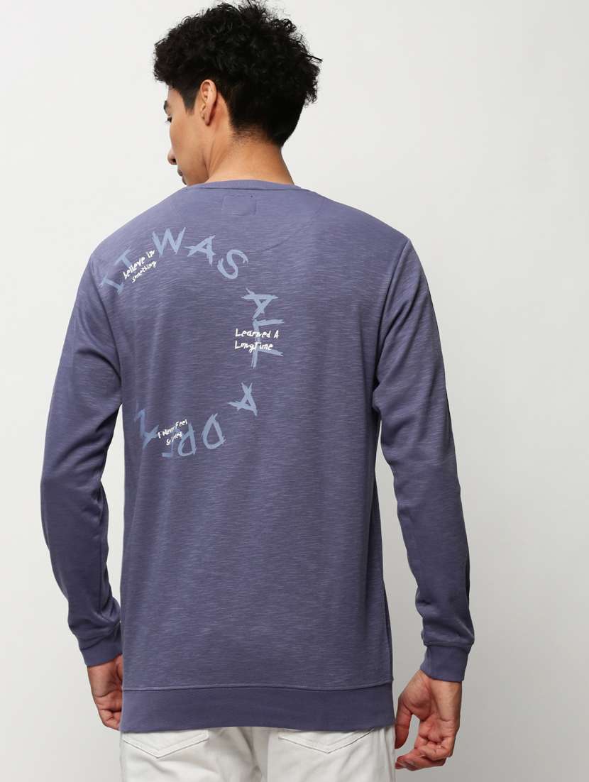 mens front print sweatshirt - 20325355 -  Standard Image - 2