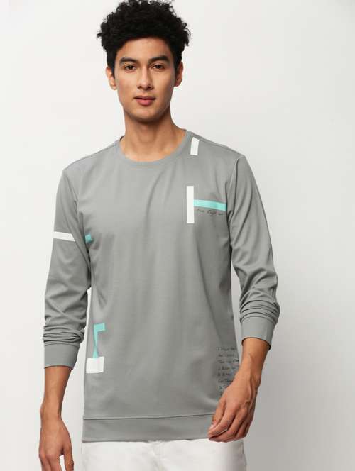 mens placement print sweatshirt - 20325365 - Standard Image - 0