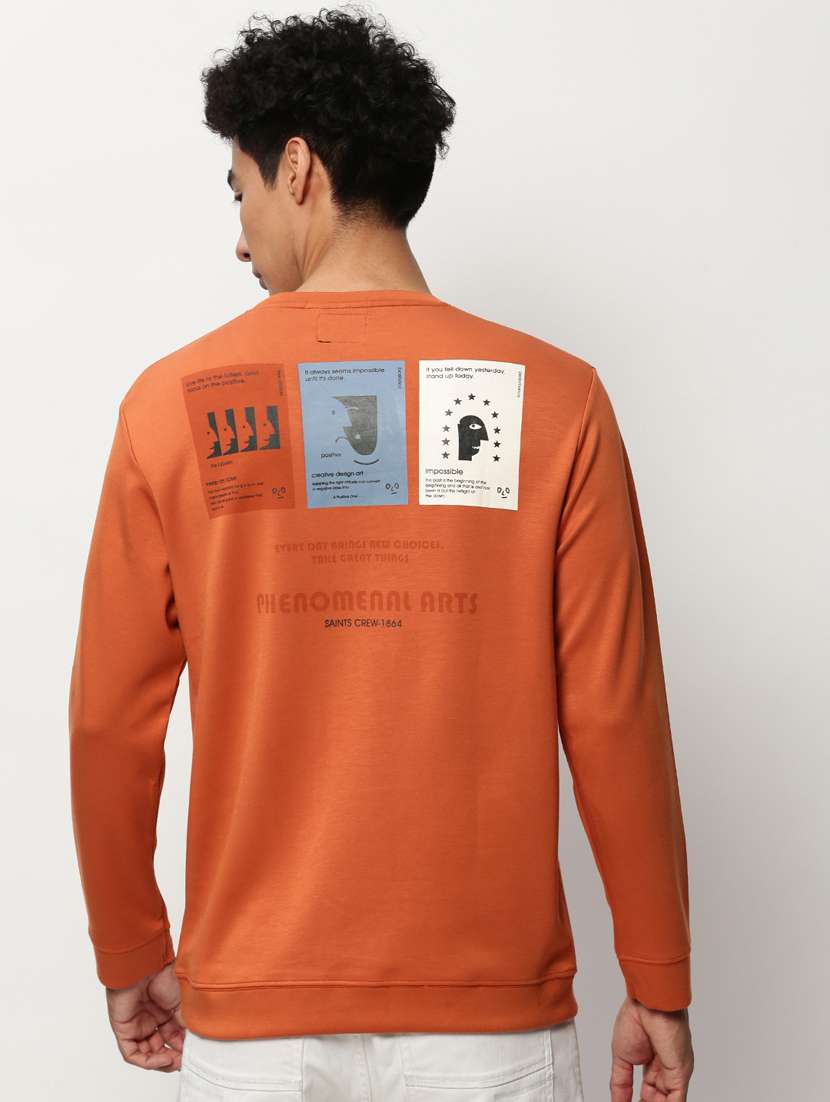 mens front print sweatshirt - 20325366 -  Standard Image - 2