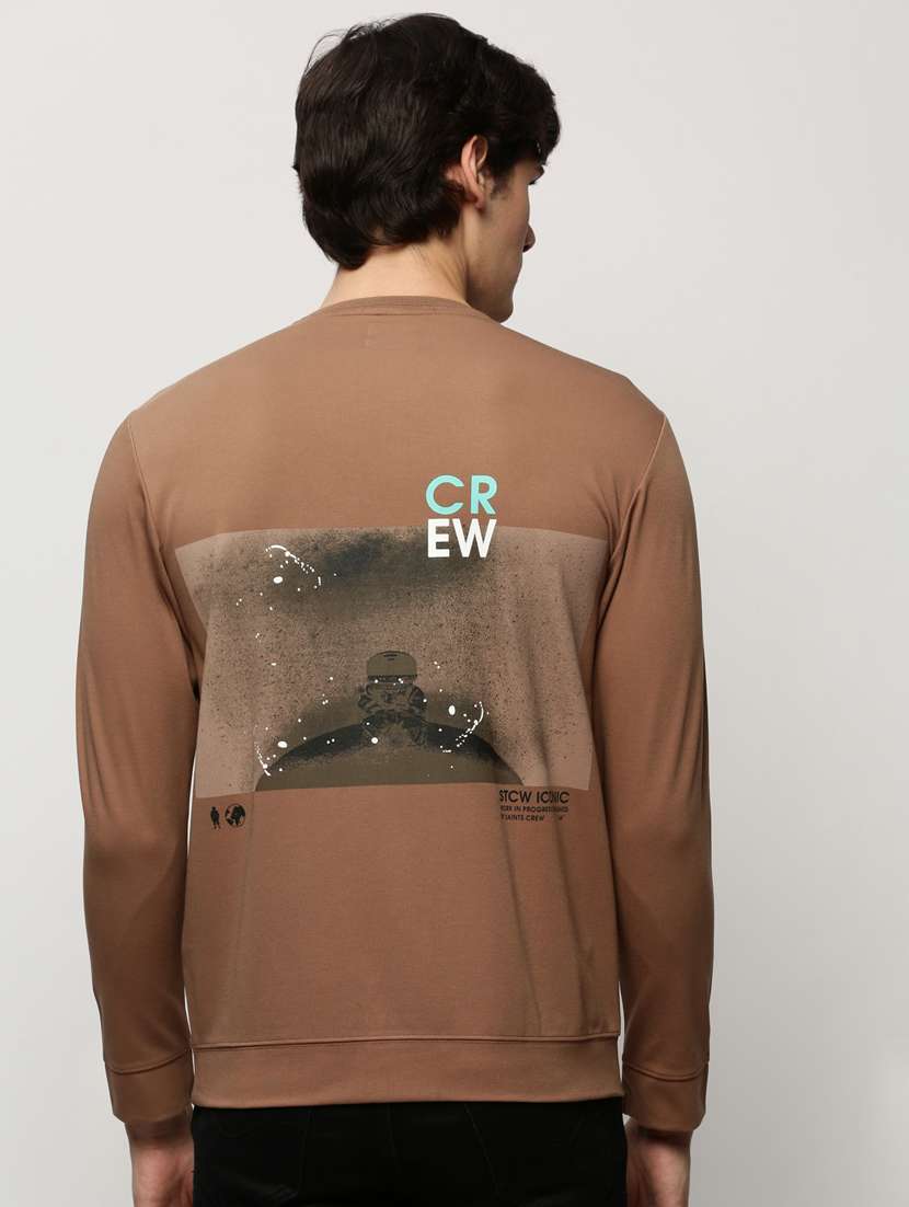 men long sleeves front & back printed sweatshirt  - 20325372 -  Standard Image - 2