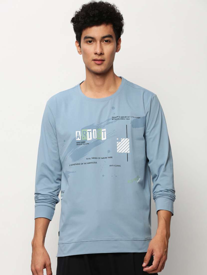 mens chest print sweatshirt