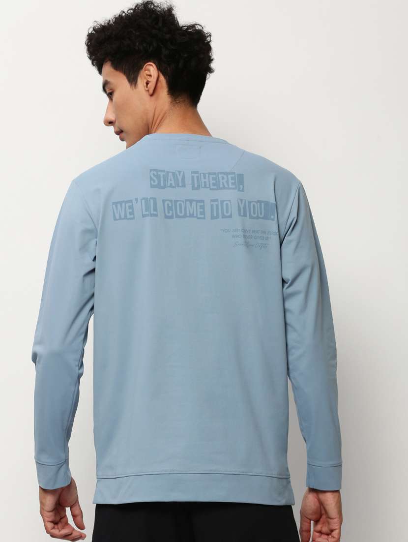 mens chest print sweatshirt - 20325382 -  Standard Image - 2