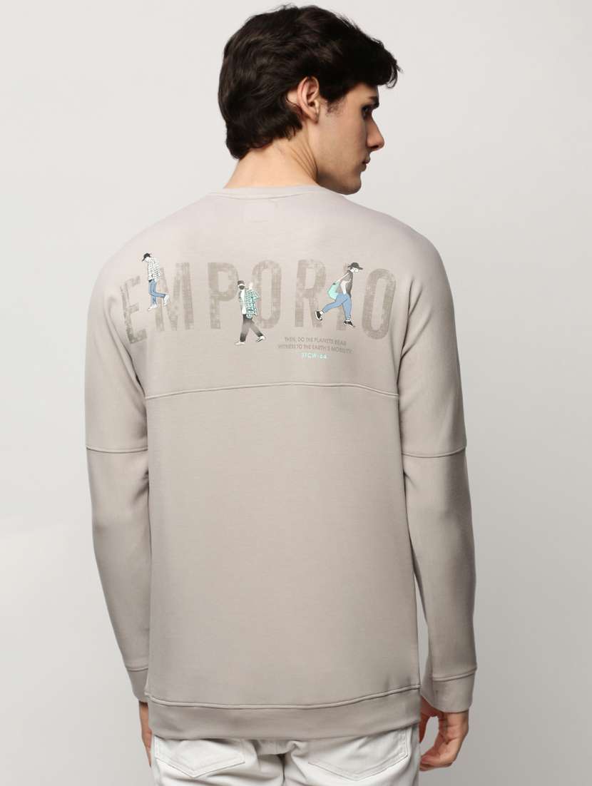 men long sleeves front & back printed sweatshirt  - 20325396 -  Standard Image - 2
