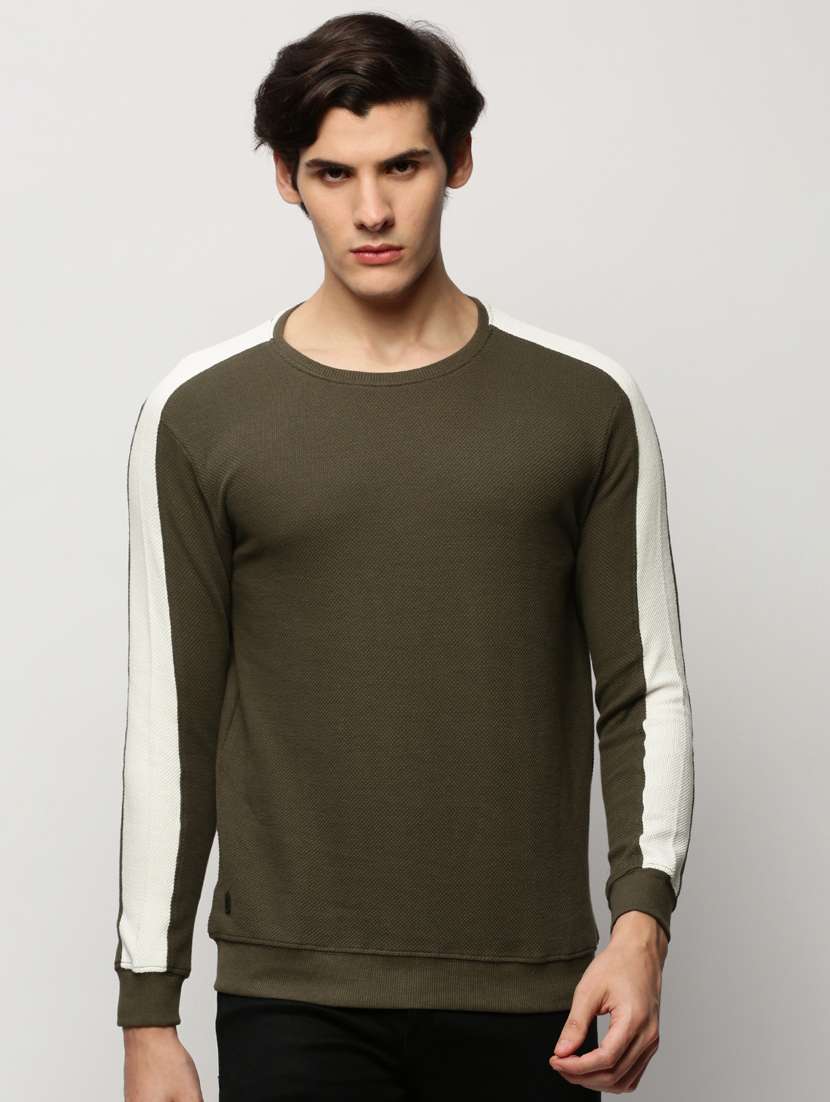 mens color block sweatshirt - 20325401 - Zoom Image - 0