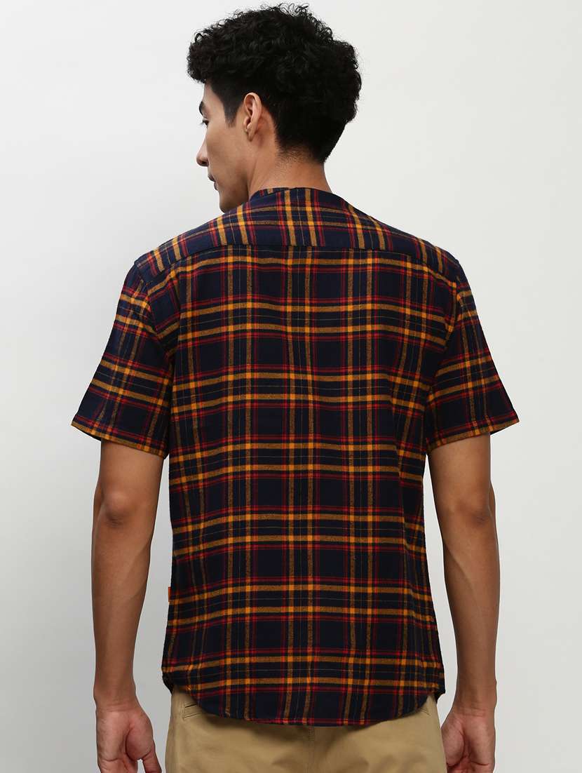 mens checks casual shirt - 20325515 - Standard Image - 2
