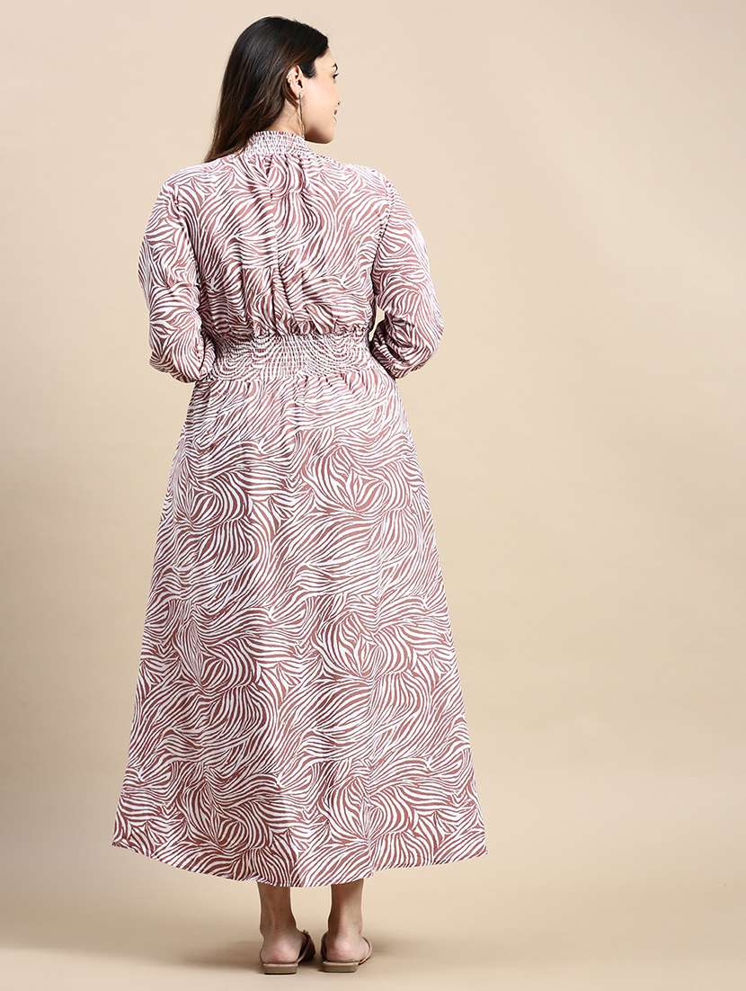 copper abstract print maxi dress - 20325669 -  Standard Image - 2