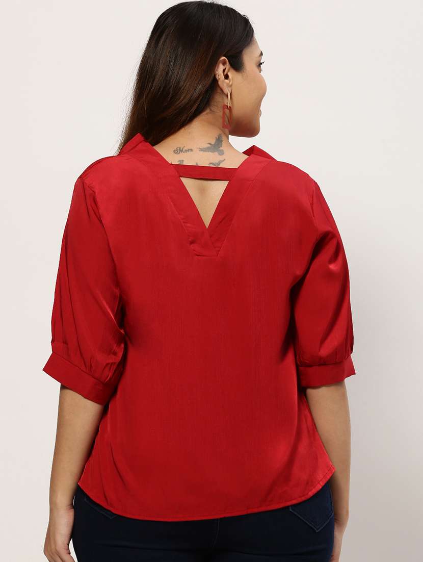red solid straight top - 20325864 -  Standard Image - 2