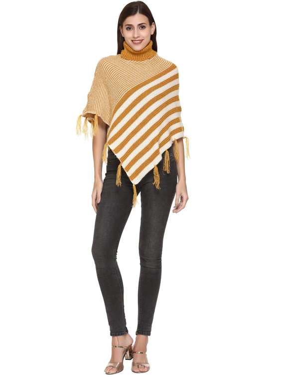 yellow wool poncho - 20327704 - Standard Image - 2
