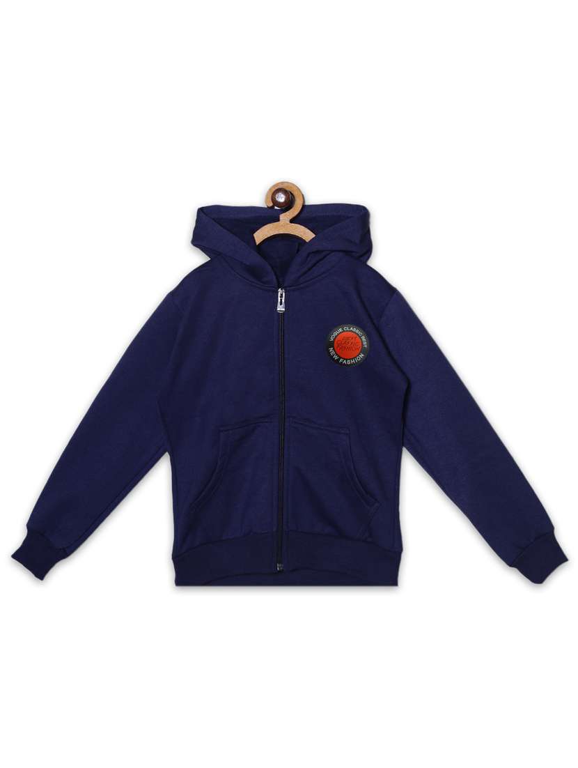 placement print hood neck sweatshirt