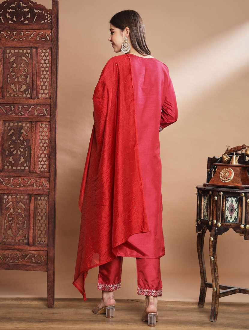 women yoke embroidered suit set - 20329864 - Standard Image - 2