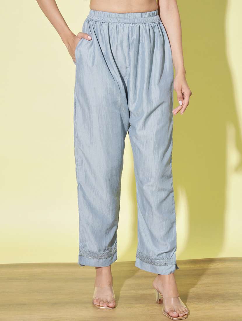 women three quarter sleeve kurta pant with dupatta set - 20329879 -  Standard Image - 2