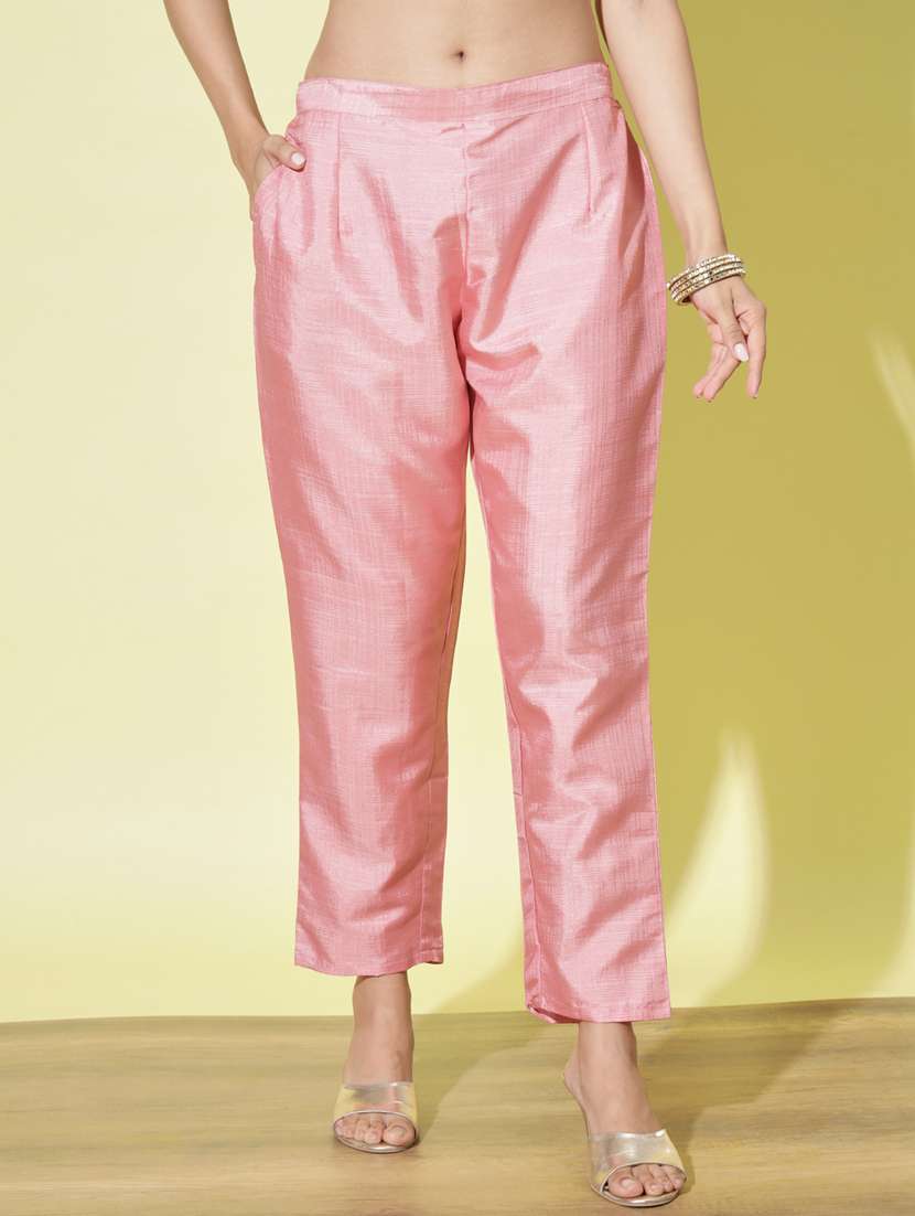 pink colored kurta pant set - 20330038 - Standard Image - 2