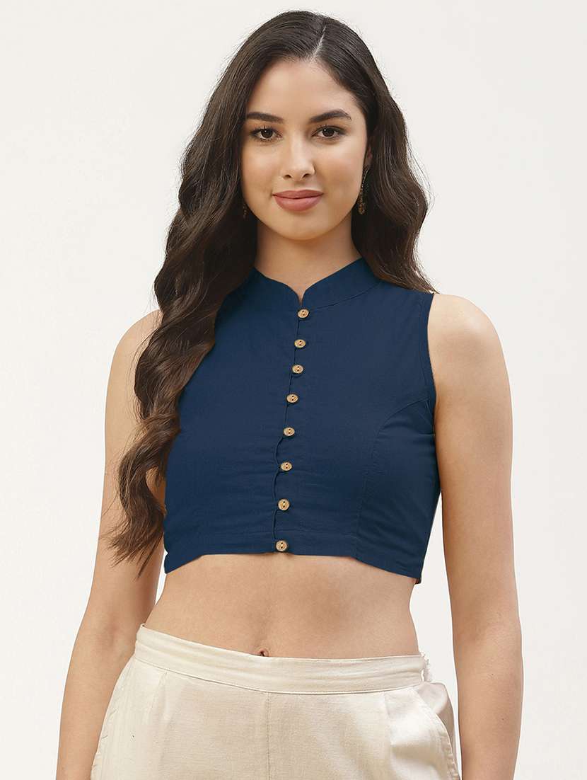 pack of 2 solid stitched blouse - 20330121 - Standard Image - 2