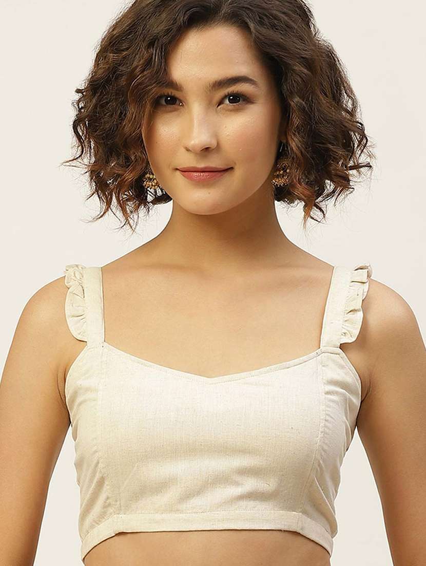 women white sweetheart neck stitched blouse