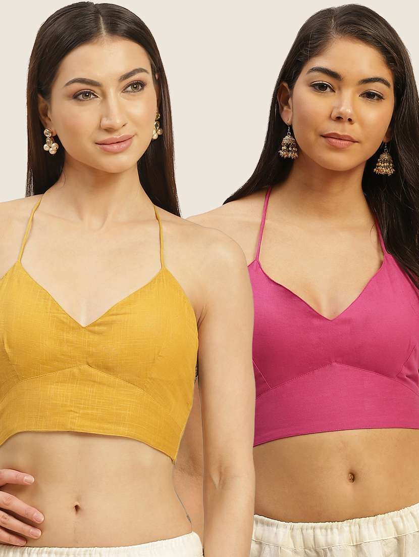 pack of 2 solid backless blouse